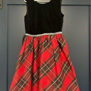 Zunie Black and Red Plaid Formal Dress